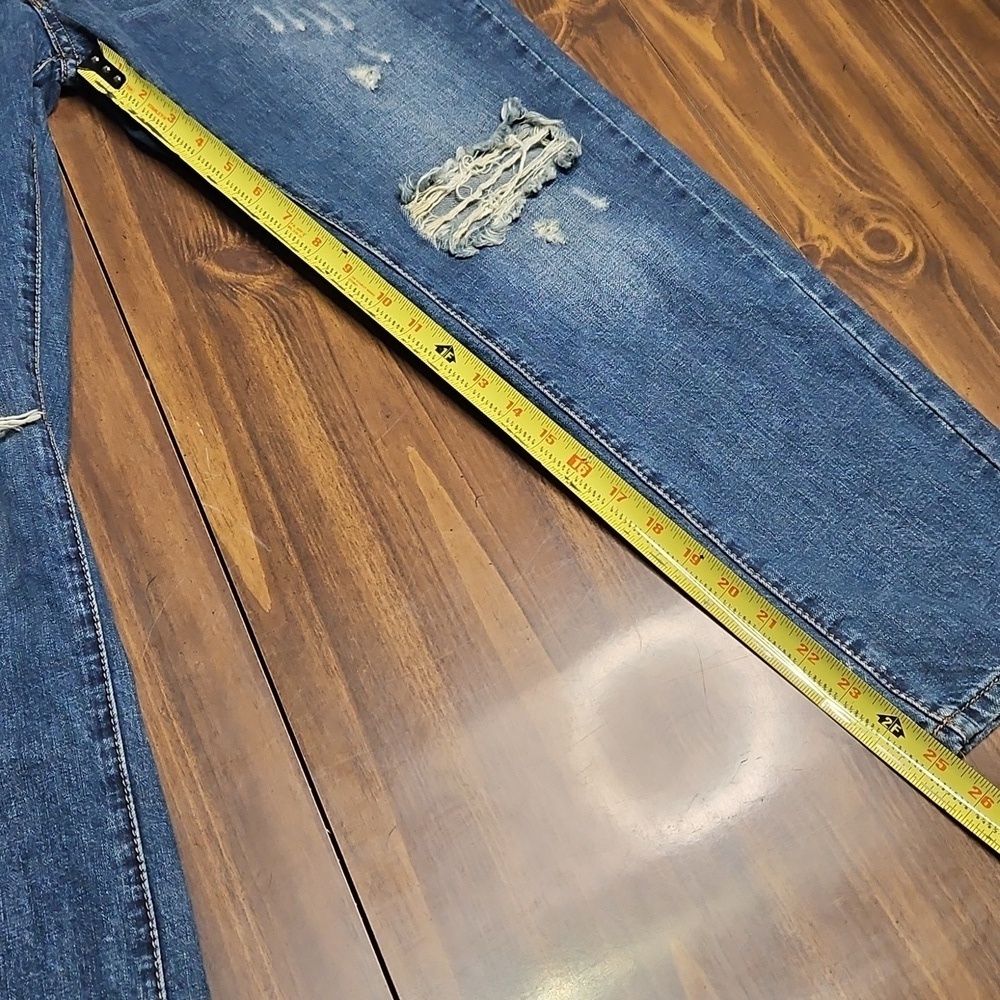 Machine Blue Relaxed Fit Distressed Jeans - Picture 10 of 15